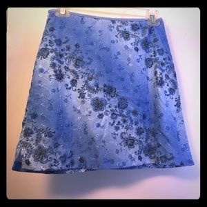 Blue eyelet skirt